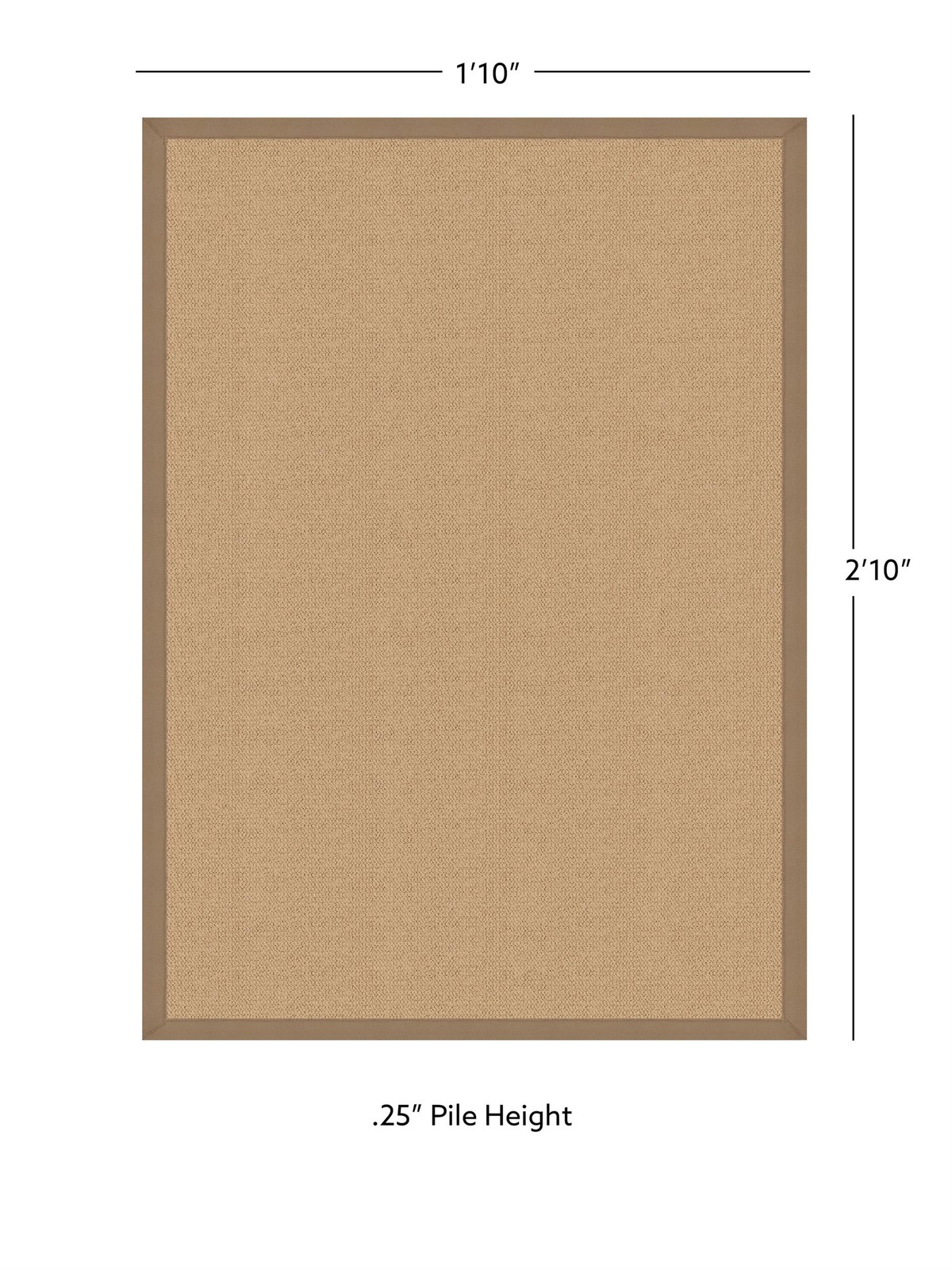 Linon Empire Machine Tufted Wool 1'10"x2'10" Rug in Sisal and Beige gallery