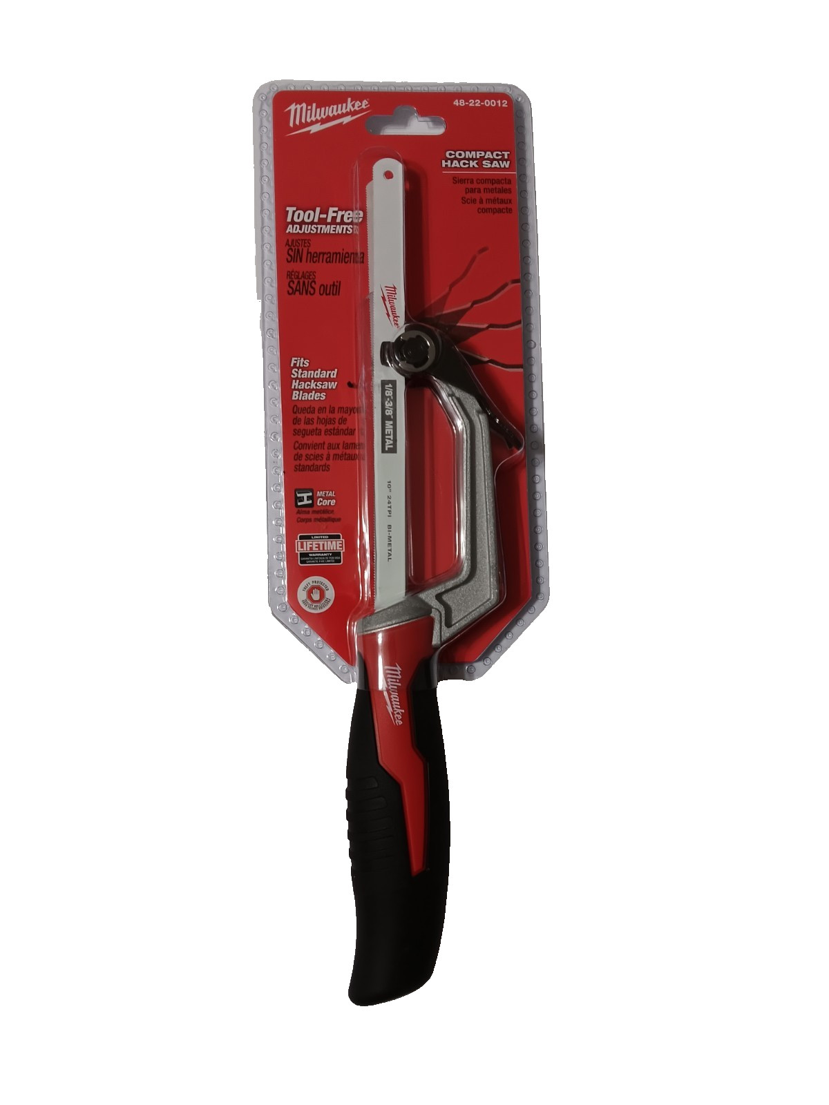 Milwaukee Compact Hacksaw - Part Number 48-22-0012 Fits Standard Hack Saw Blades gallery