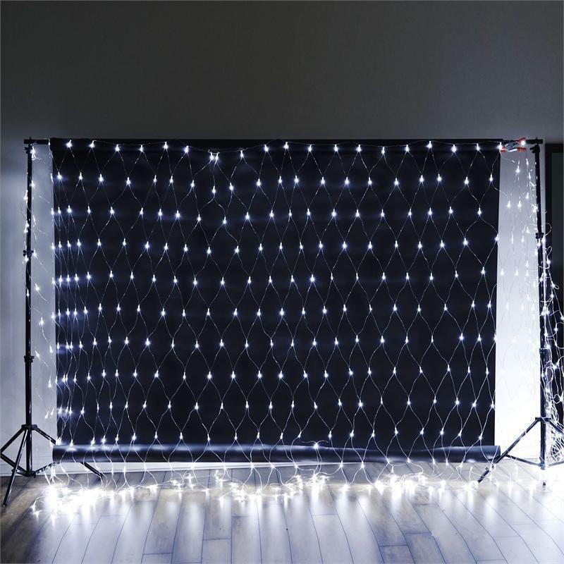 20 ft x 10 ft White LED LIGHTS Backdrop Wedding Party PhotoBooth Decorations gallery