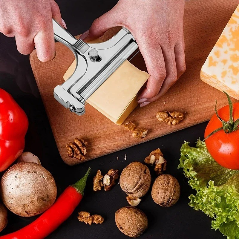 Stainless Steel Adjustable Cheese Slicer Wire Cutter for Thick or Thin Slices gallery