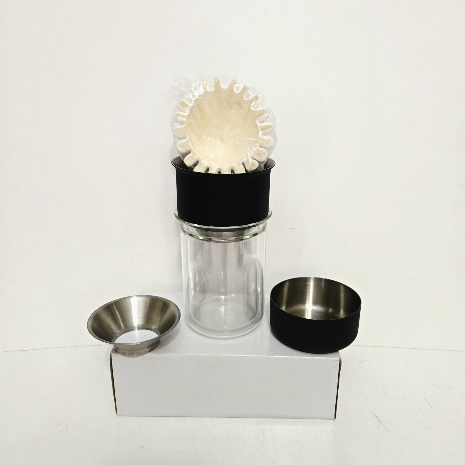 Fellow Stagg X Pour Over Set (Glass,Dripper,Filters) Dbl Wall 10 Oz New Open Box gallery