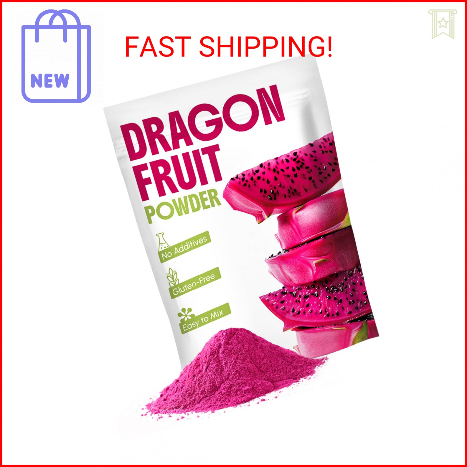 CCNature 4oz Dragon Fruit Powder, Pitaya powder | Natural food coloring | Great gallery