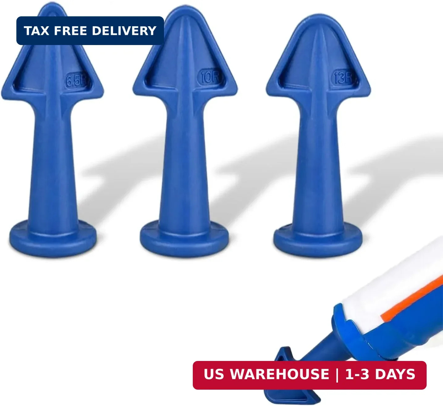 Caulk Tip Tool Caulking Tips Set with Nozzle Adapter Silicone Caulk Applicator T gallery
