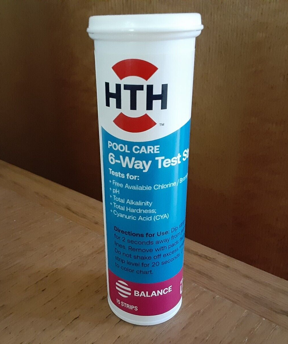 HTH 6-Way Test Strips-15 Strips-Perfect for Swimming Pools & Spas gallery