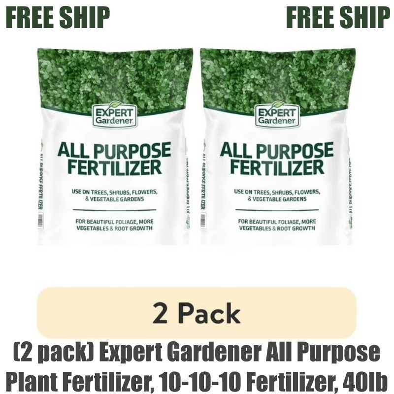 (2 pack) Expert Gardener All Purpose Plant Fertilizer, 10-10-10 Fertilizer, 40lb gallery