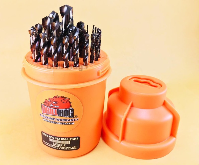 Drill Hog® 29 Pc Super Premium Cobalt M42+ Drill Bits Orange Lifetime Warranty gallery