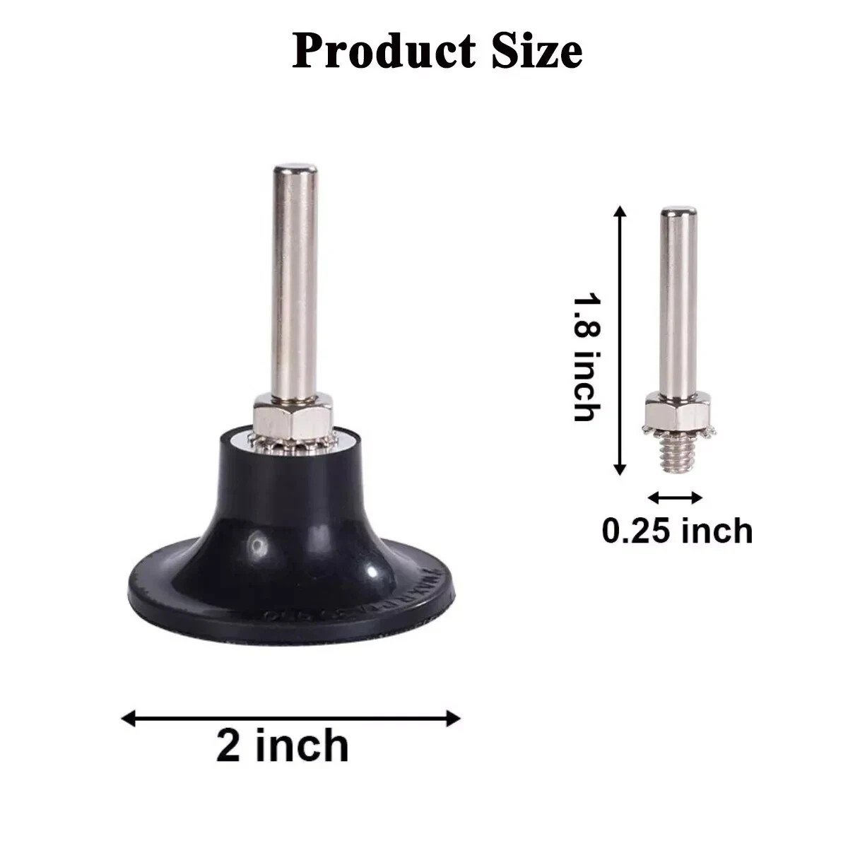 2PCS 2 inch Sanding Disc Holder Mandrel 1/4" Shank Roll Lock Rotary Pad Holder gallery