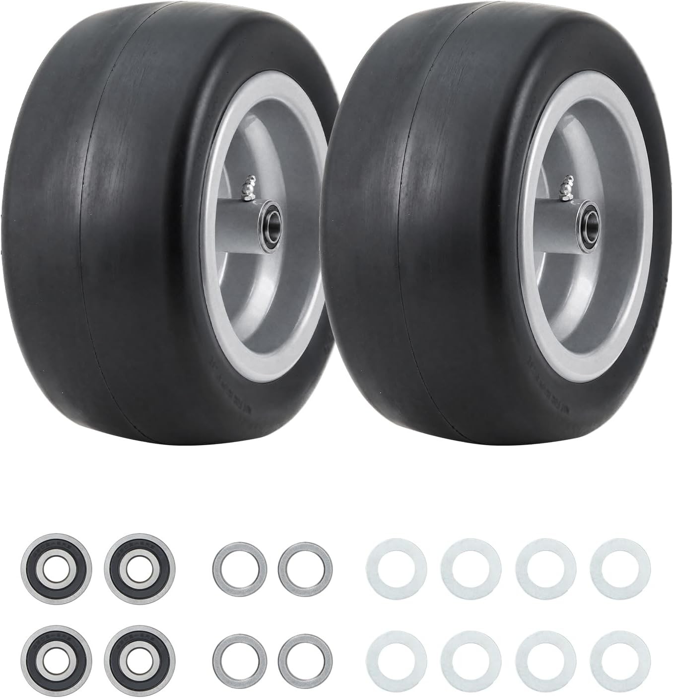 Multiple Sizes 2 Pack Lawn Mower Tire and Wheel Flat Free or Pneumatic Tire gallery