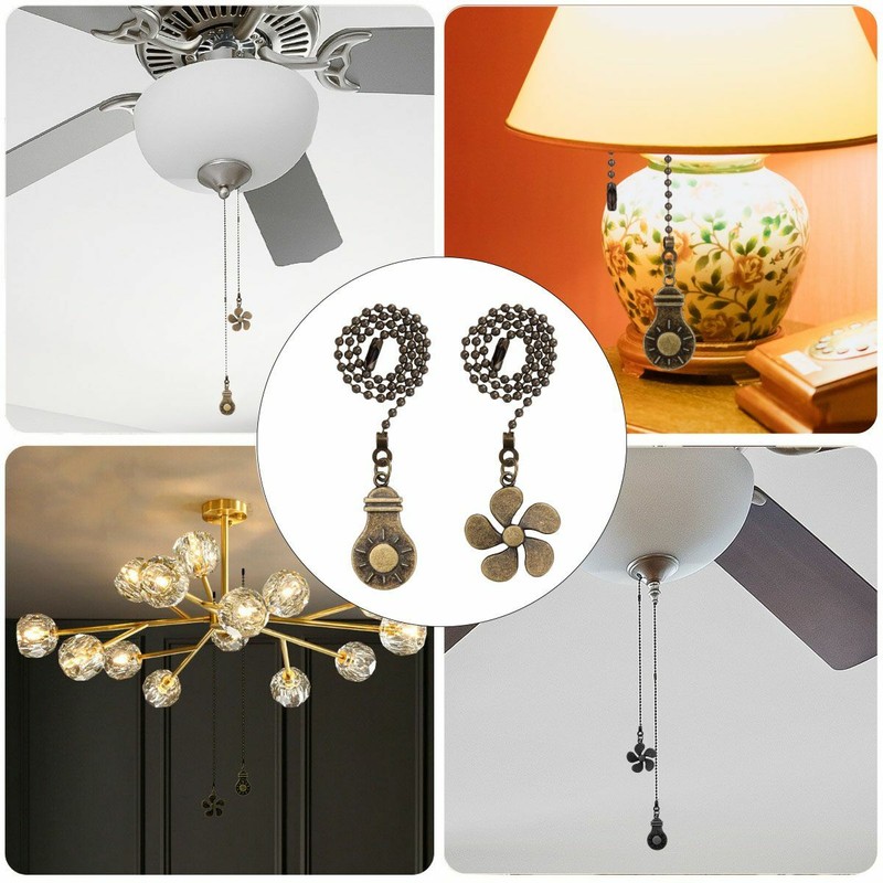 6PCS Ceiling Fan Pull Chain Beaded Ball Extension Home Light Lamp Decor Pendant gallery