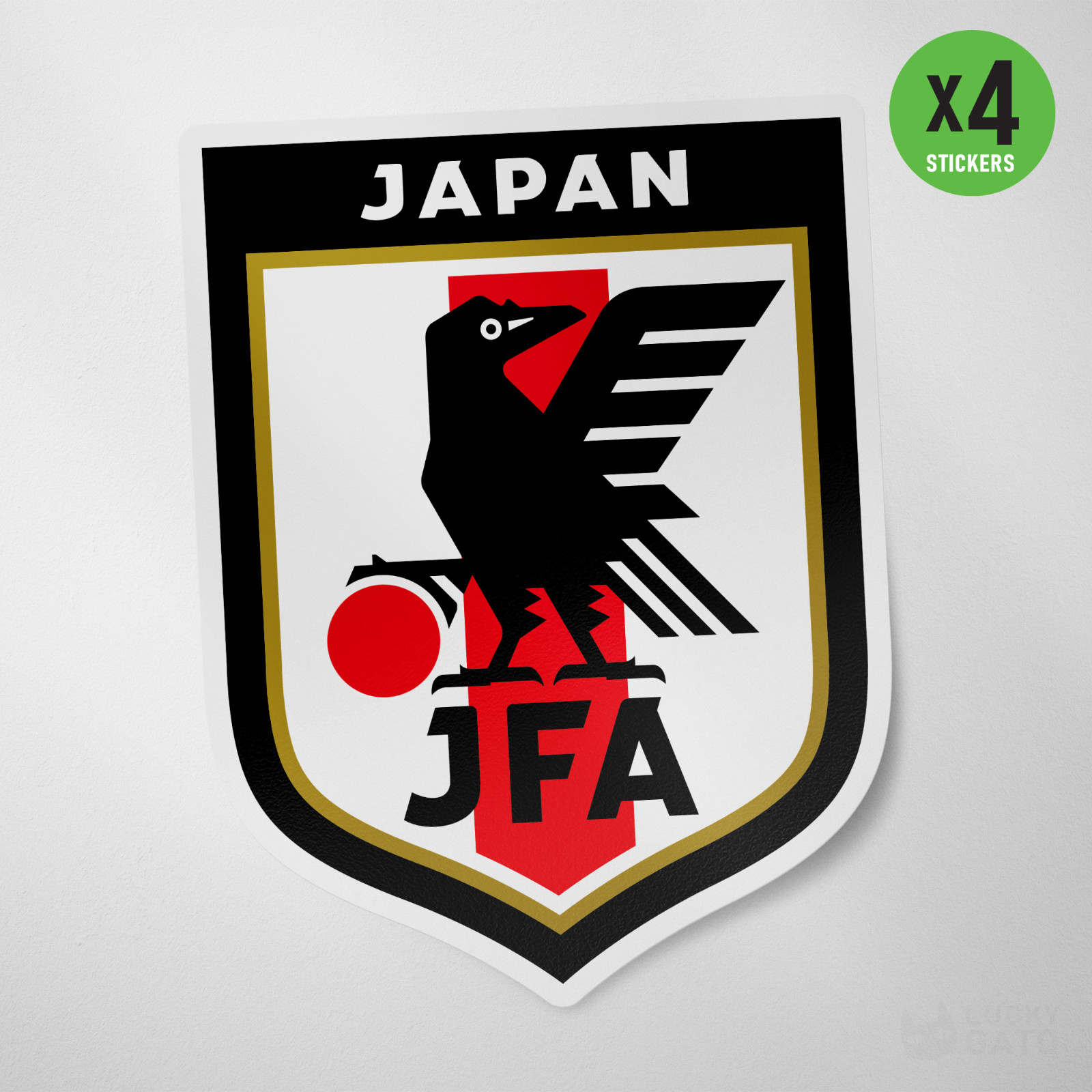 (4 Pack) Japan National Team Vinyl Sticker Decal Soccer Die Cut Color Tokyo Asia gallery