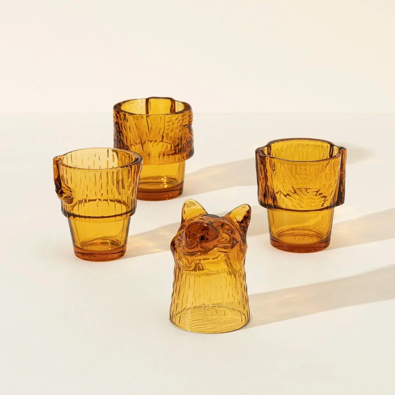 Amber Cat Stacking Glass Set gallery