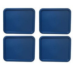 Replacement Lid for 6-CUP Pyrex Cover Rectangle (6.75″ x 8.75″) NAVY (4-Pack)