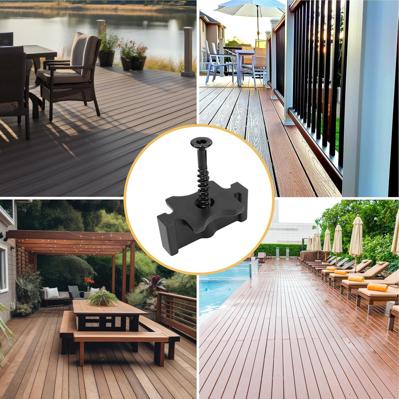 200 Pack Hidden Deck Fasteners for Composite Decking Board, Composite Decking Cl gallery