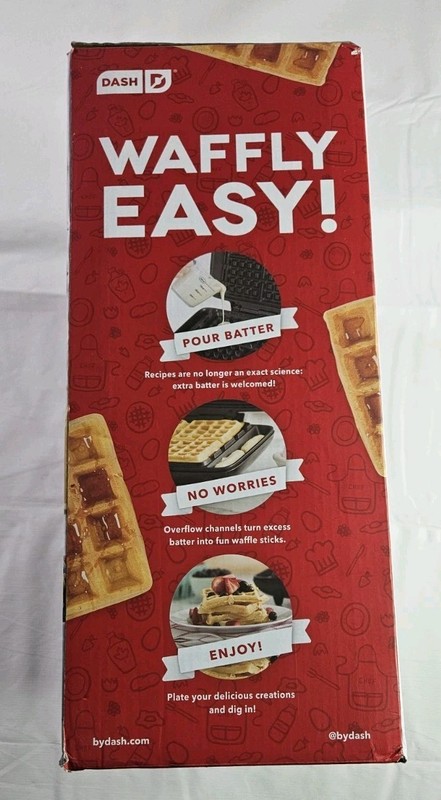 Dash No Drip Waffle Maker Non-Stick Easy Clean Model DNMWM400G7 Graphite NOB gallery
