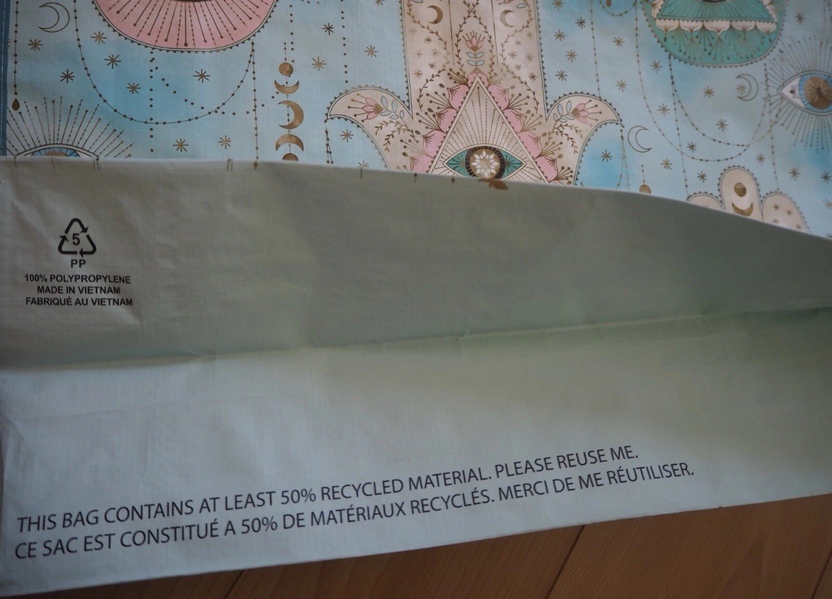 Hamsa Evil Eye Protection Reusable Shopping Market Large Durable Gift Bag NWT gallery