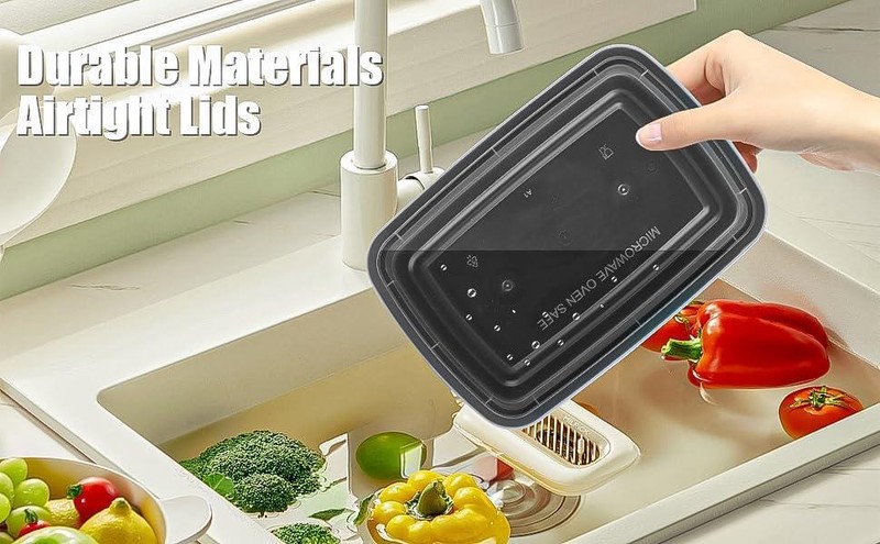 24 oz Food Storage Boxes Meal Containers BPA Free Microwavable Dishwasher Safe gallery