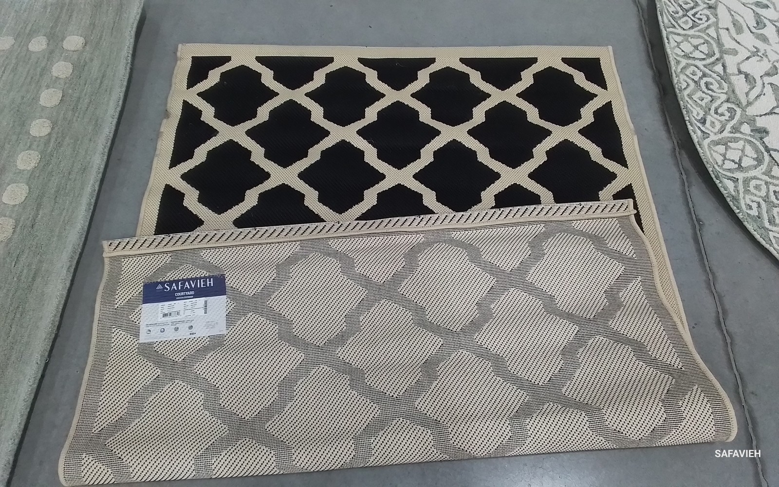 BLACK / BEIGE 4'-0" x 5'-7" Stained Rug, Reduced Price 1172801212 CY6903-266-4 gallery