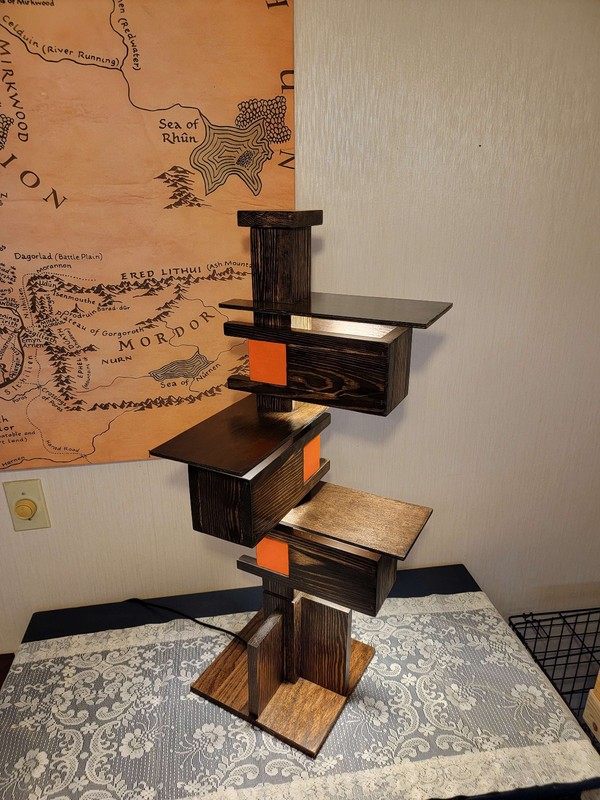 Frank Lloyd Wright Inspired Table Lamp Hand made Taliesin Style gallery