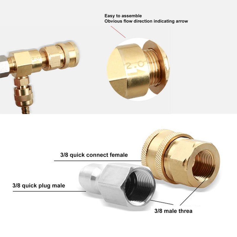 Brass Injector Kit High Pressure Washer for Pressure Washer 5000PSI Adjustabl... gallery