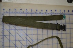 *military strap tie down cinch 24″ long cotton duck webbing metal tip