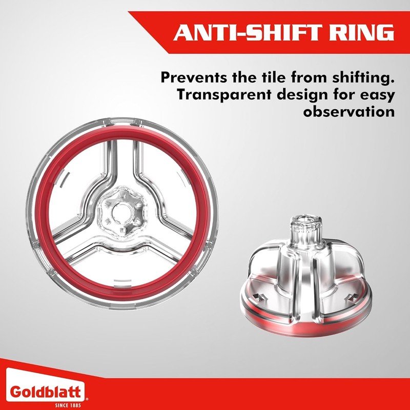Goldblatt Tile Leveling System 250PC 1/16" Tile Spacer 100 Cap w/Anti-Shift Ring gallery