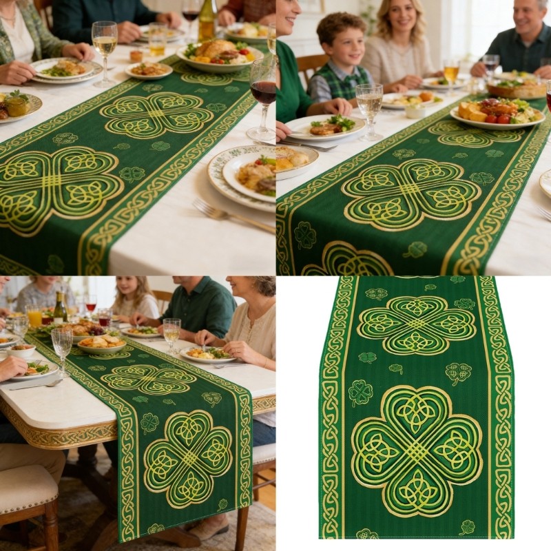 High Quality Fabric Table Runner For Irish Themed Parties gallery