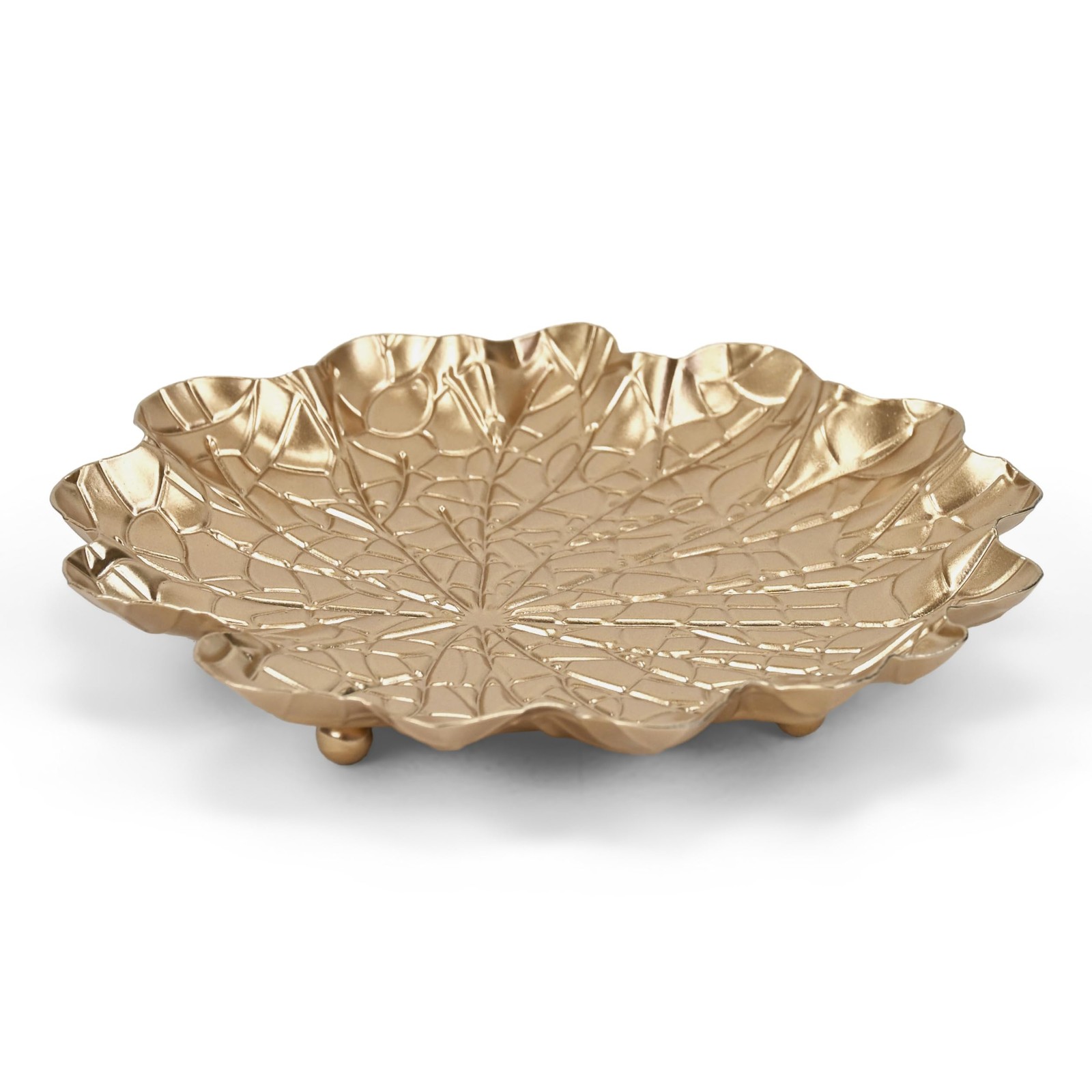 DelphIne Gold Lilypad Catchall Tray 7Dot75In gallery