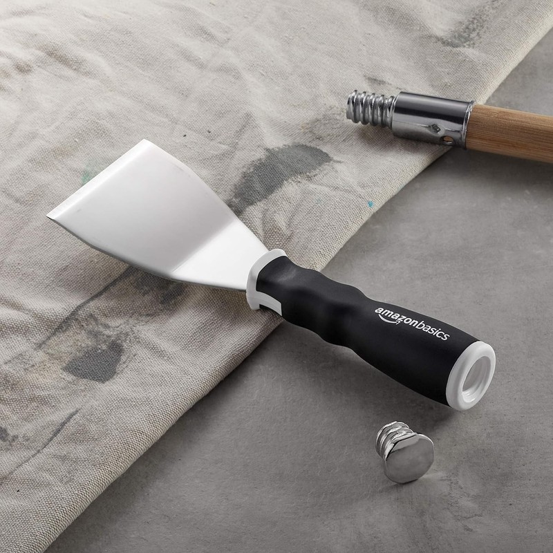 Amazon Basics Soft Grip Bent Scraper 3" with Pole Socket & Hammer End for Paint gallery