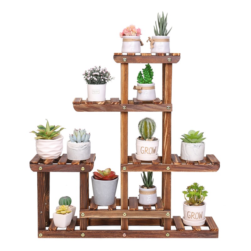 Multiple Succulent Shelf Flower Pot Holder Rack Plant Stand Small Bonsai Display gallery