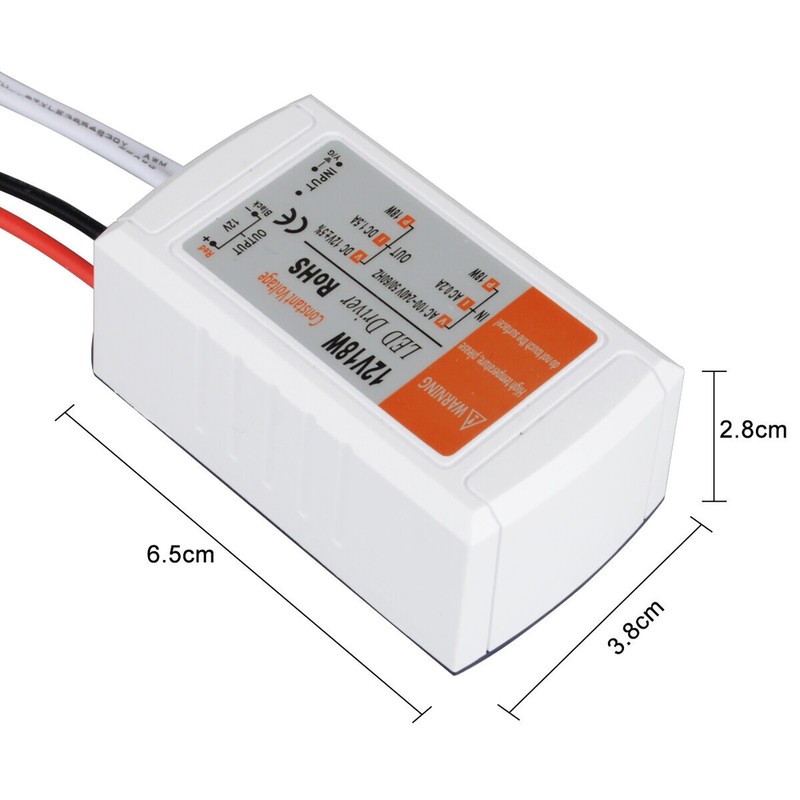 LED Driver AC 120V/240V to DC 12V Transformer Power Adapter Home Converter 18W gallery