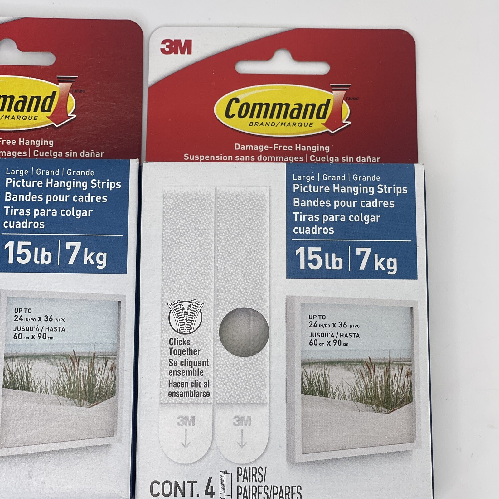 3M Command Picture Hanging Strips 24 Pairs Large Strips Hold 15 lbs gallery