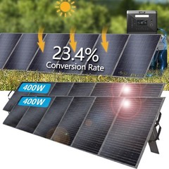 2PCS Foldable 400W Solar Panel ETFE-Coated Monocrystalline 23.4 Conversion Rate