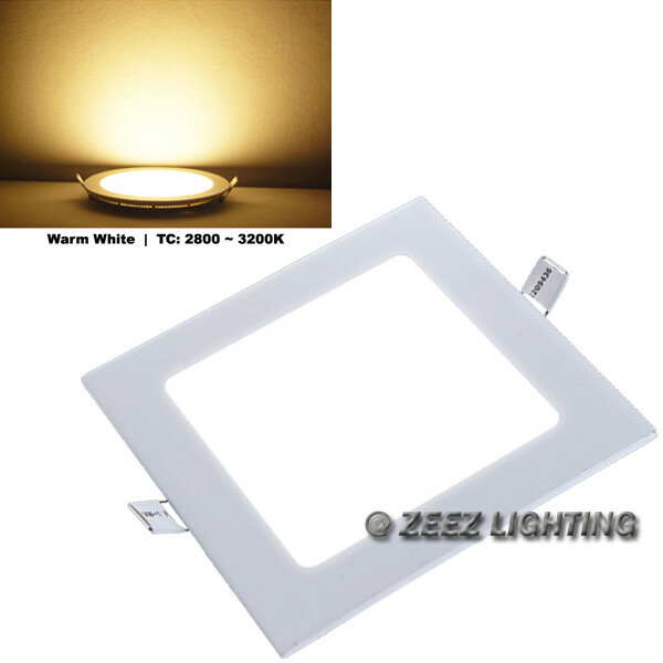 Warm White 15W 7" Square LED Recessed Ceiling Panel Down Light Bulb Lamp Fixture gallery