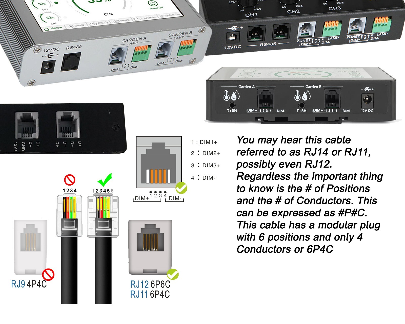 Gavita Interconnect Cable RJ14 toRJ14 / RJ14 2 ft 2'/ 60 cm gallery