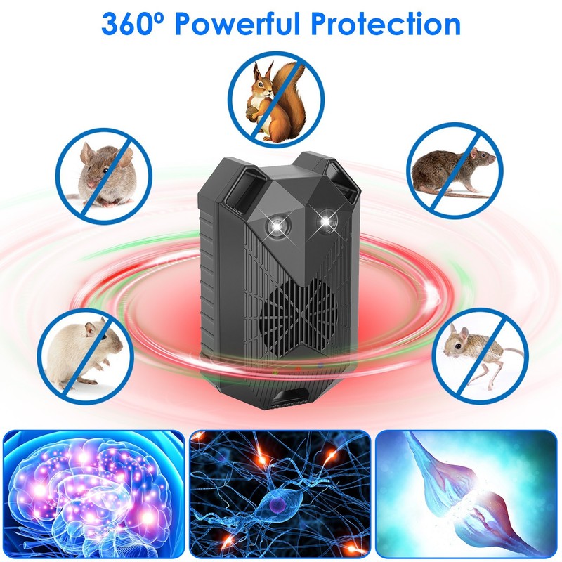 2Pcs Ultrasonic Rodent Control Deterrent Home Chaser Blocker gallery