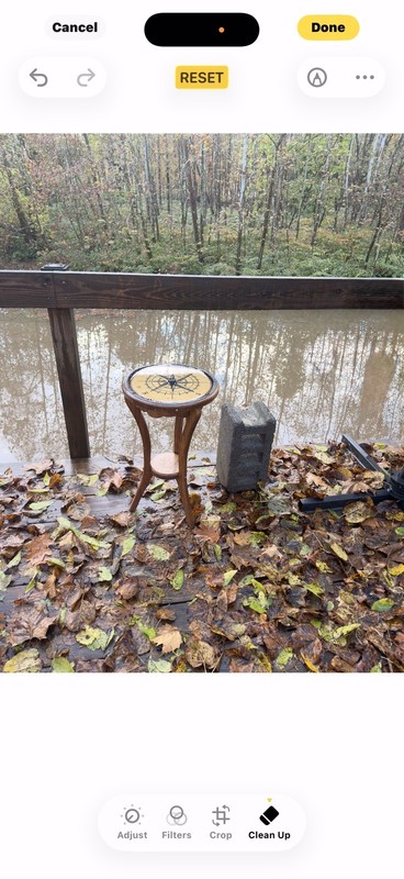 Solid Wood Side Table, Handmade With 12” Miter Saw Blade, Epoxy, Laser Engraver gallery