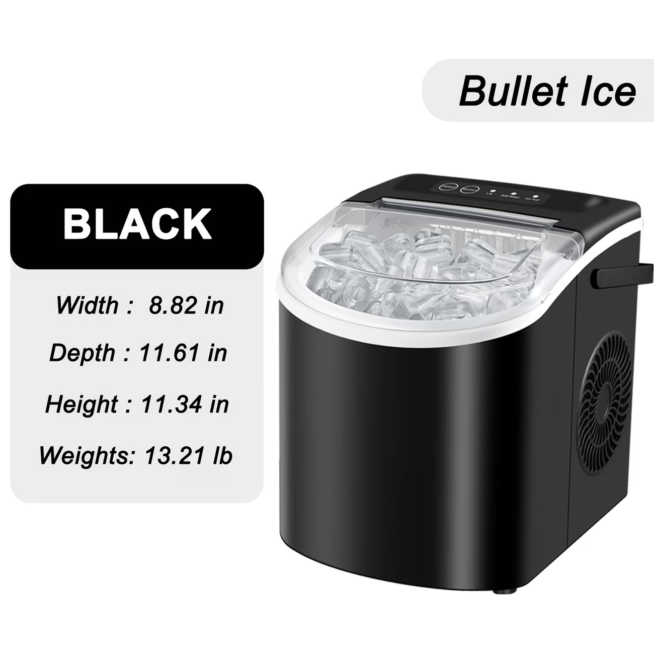 Countertop Ice Maker With Handle Produces 26 Pounds Of Ice Within 24 Hours gallery