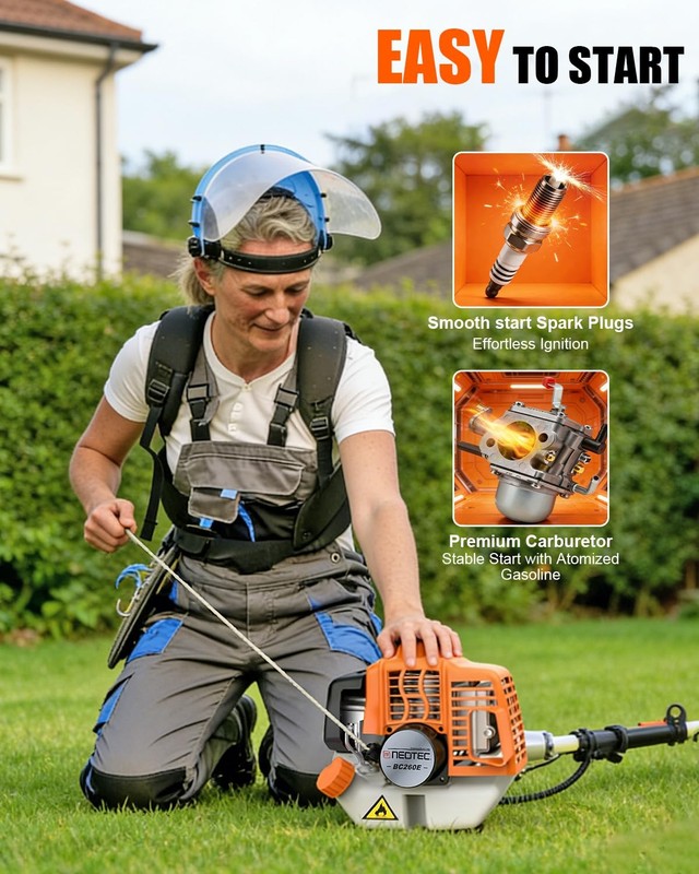 26cc 2-stroke Grass String Trimmer Lawn Mower Gas Trimmer WeedEater Powerful gallery