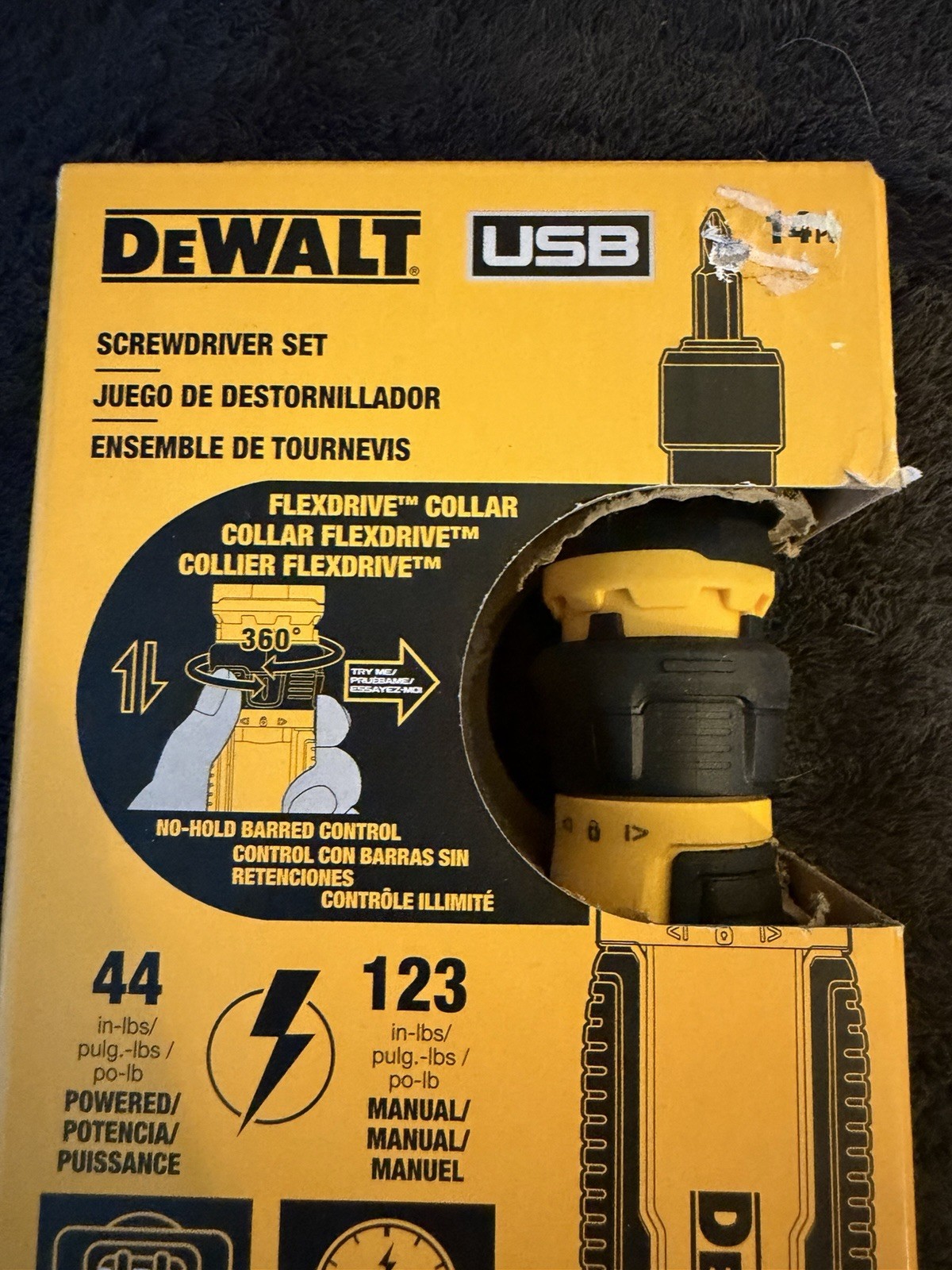 DEWALT USB RECHARGEABLE DWHT66719 FLEXDRIVE CORDLESS SCREWDRIVER 14PC SET gallery