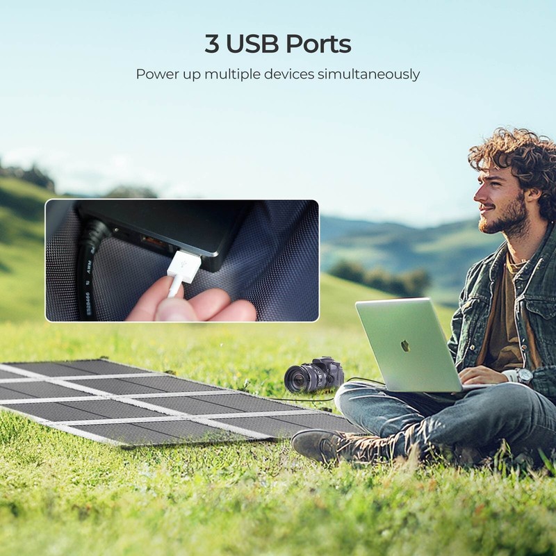 Renogy 200W Solar Panel Blanket Portable Solar Suitcase Foldable Solar Panel gallery