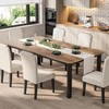 78.7 Inch Industrial Dining Table for 6-8 People, Large Dinner Kitchen Tables wi gallery