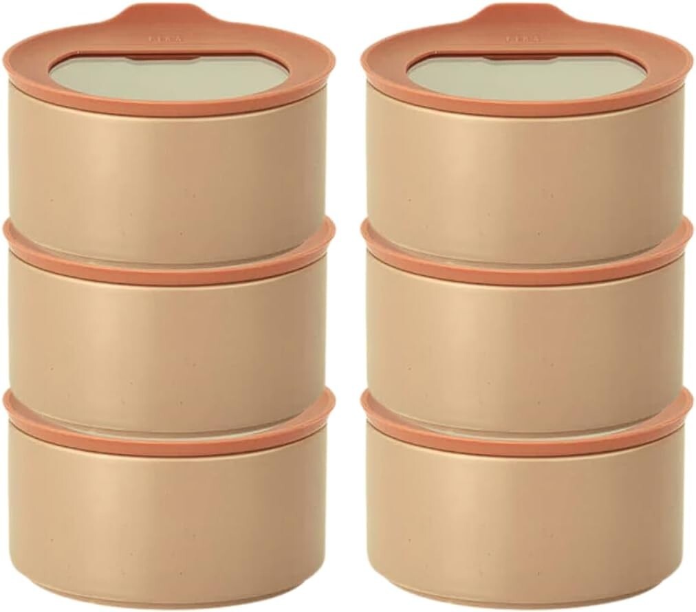 FIKA One 6pc Kitchen Pantry Ceramic Food Container Set with Lid, Serving Bowl gallery
