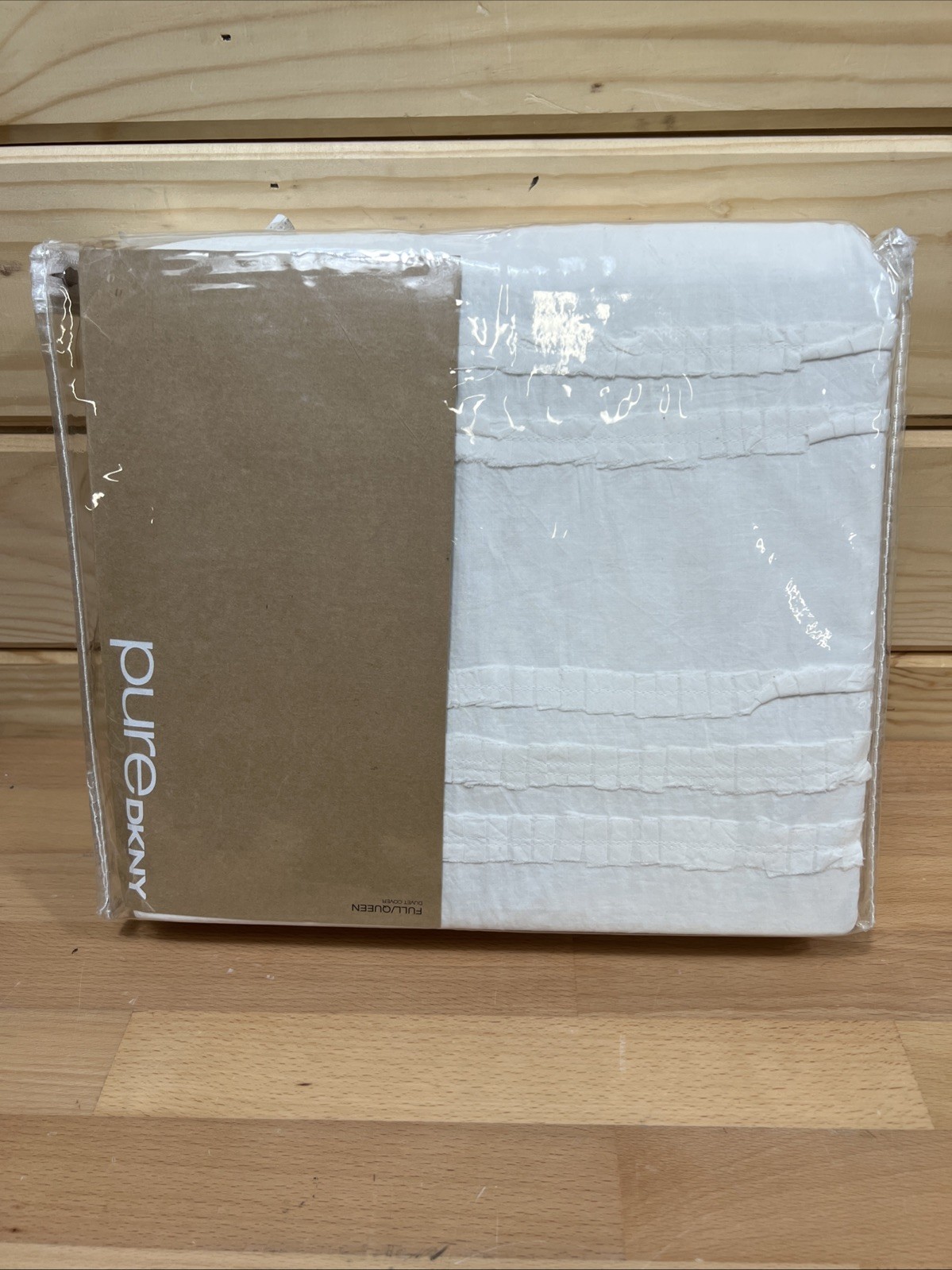 NEW DKNY Pure Innocence Milk Full/Queen Duvet Cover 88inx92in 100% Cotton Ruffle gallery