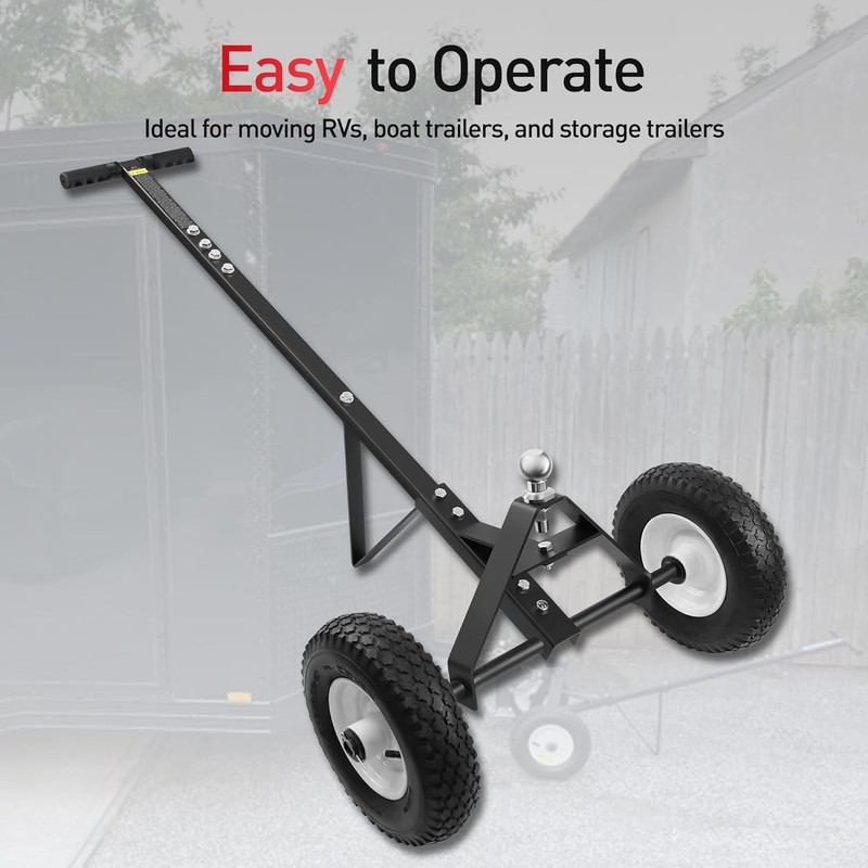 Trailer Dolly, 600LBS Capacity, 1-7/8” Hitch Ball with 12” Solid Tires, Trai gallery