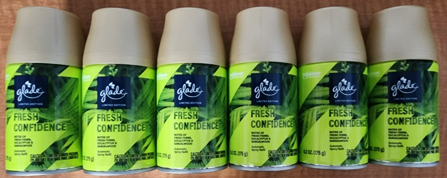 6 Glade Automatic Spray Refill Fresh Confidence Scent Air Freshener Home Limited gallery