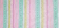 BTHY, LIL ONE DENA DESIGNS PASTEL GINGHAM STRIPE Cotton fabric New!