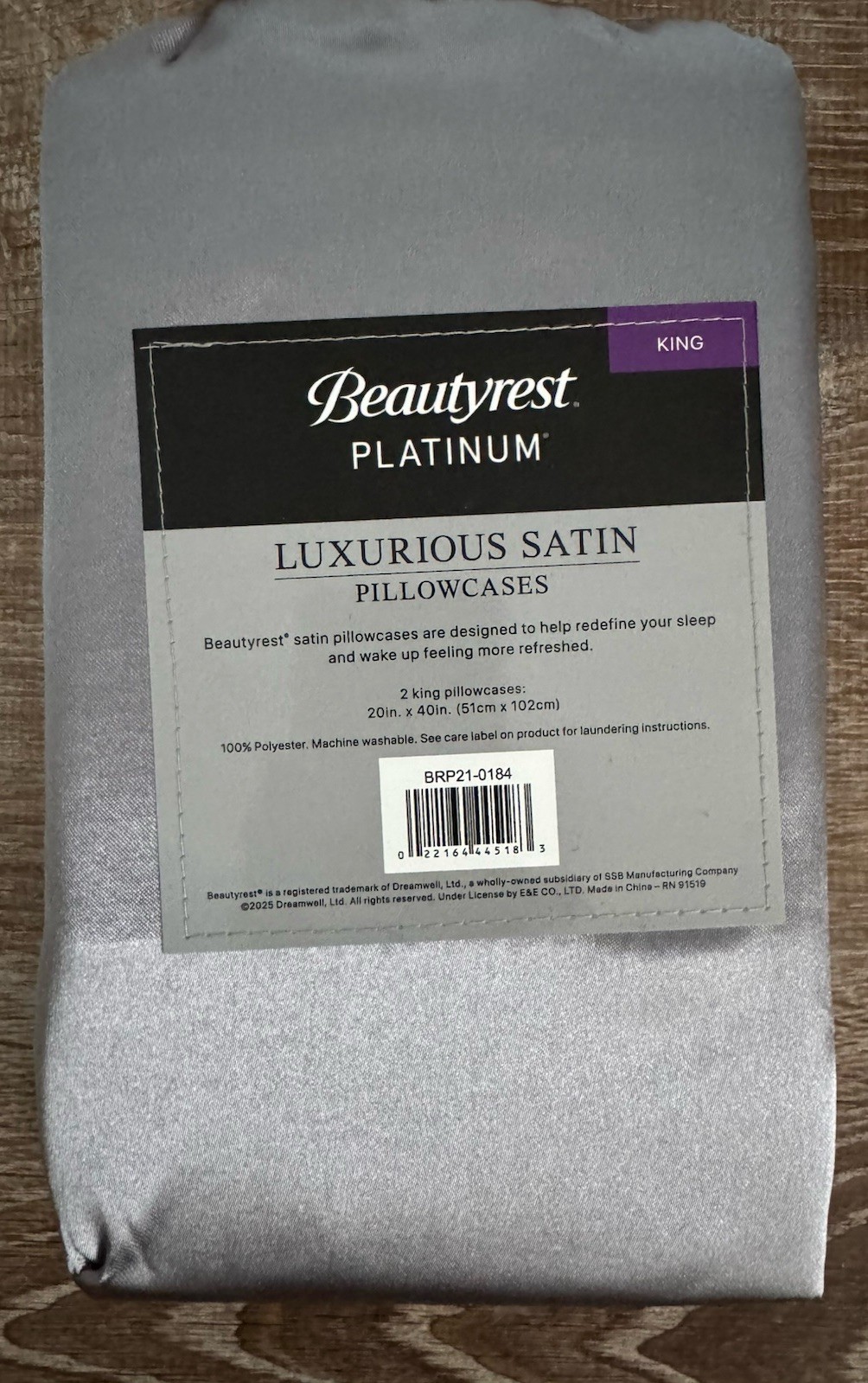 (2 Pack) Beautyrest King Luxurious Satin Silk Pillowcase Soft Bedding Pillow gallery