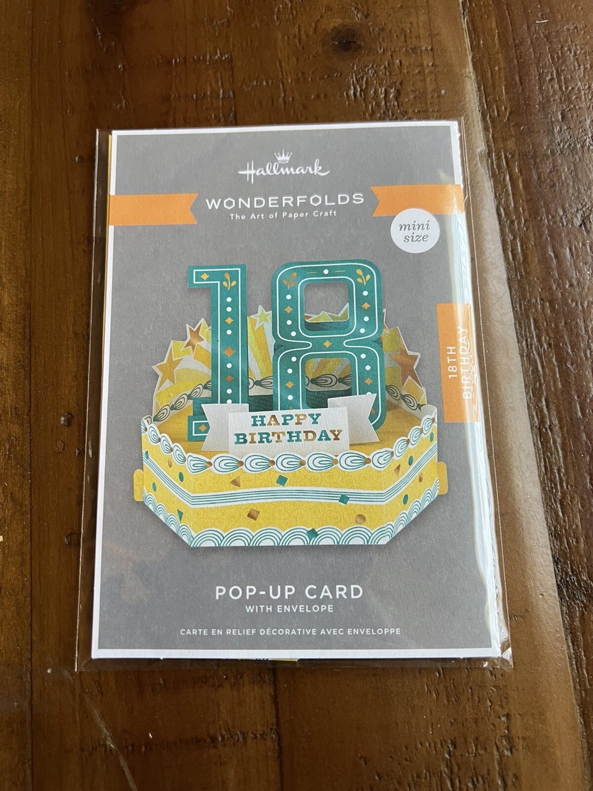 Hallmark Wonderfolds Mini Pop Up Card - 18 Years - New in Plastic gallery