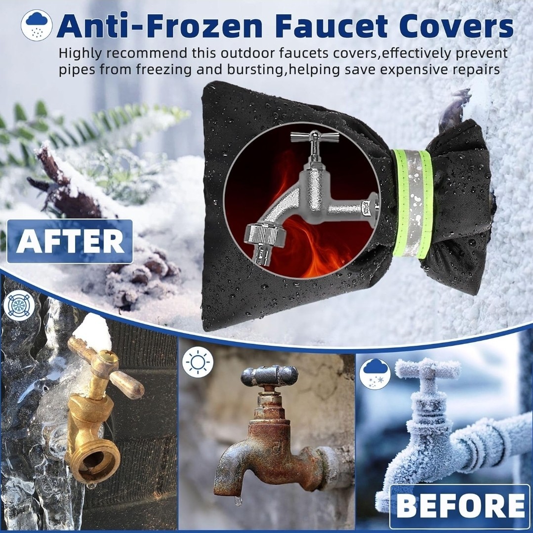 Outdoor Faucet Cover Socks for Winter Freeze Protection gallery