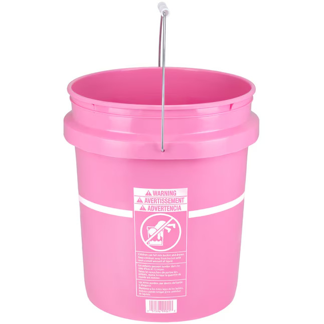 Project Source 5 Gallon Pink Plastic Bucket Heavy Duty Utility (Lid Not Included gallery